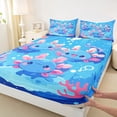 thumbnail image 3 of Feelyou Cute Blue Axolotl Bed Sheets, Underwater World Kid King Sheets, 4-Piece, 3 of 7