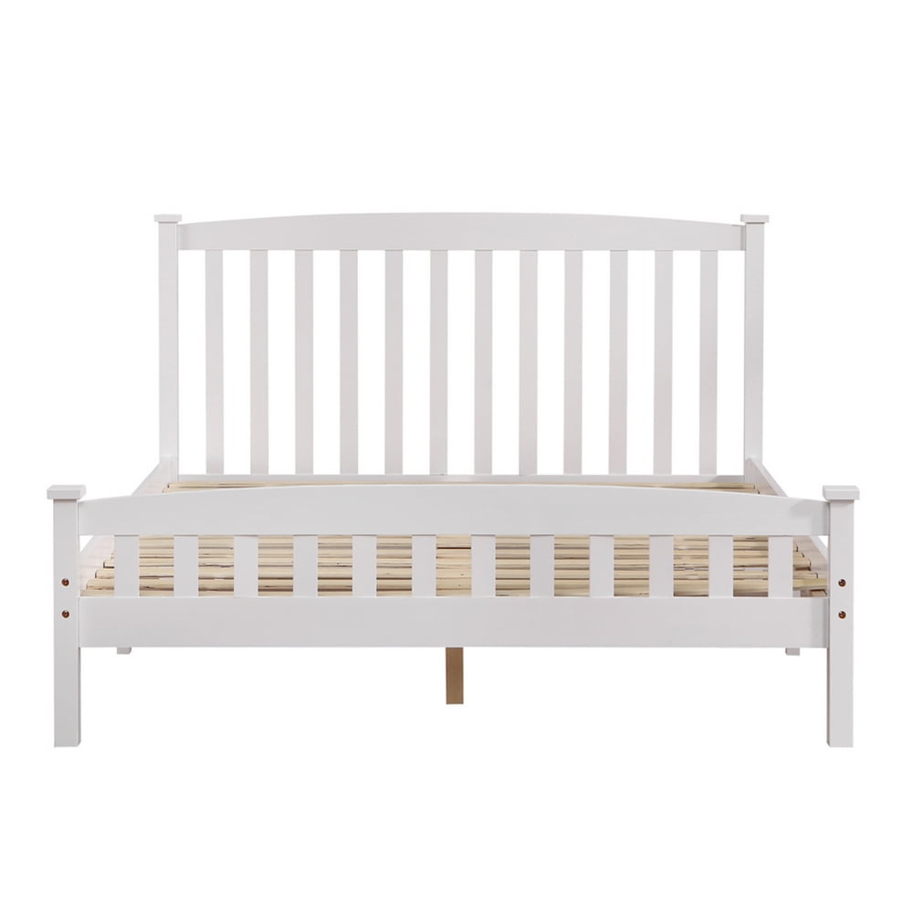Kadyn Queen Platform Bed Frame, Modern Queen Size Bed Frame with Headboard, White Queen Size Bed for Bedroom Kadyn Queen Platform Bed Frame, Modern Queen Size Bed Frame with Headboard, White Queen Size Bed for Bedroom