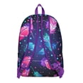 thumbnail image 3 of Unisex Bohemian Style Backpack Bag, Vintage Print Zipper Rucksack with Front Pocket, Lightweight Daypack for School University Work Commute, Excellent Gift Choice, 3 of 5