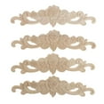 thumbnail image 1 of GUOOL 4 Pieces Retro Unpainted Wood Carved Decal Corner Applique Frame Furniture Decor L, 1 of 9