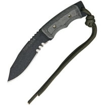 TOPS Knives TOPS Knives Mini Eagle Fixed Blade Linen Micarta Black 3in PS Drop Point TPMINE01