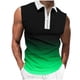 thumbnail image 5 of Camisas de Suéter para Hombre, Gradación de Impresión Turndown Cuello Tanque Deportivo, Moda Casual sin Mangas Top, 5 of 8