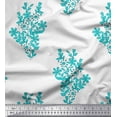 thumbnail image 1 of Soimoi Tissu Satin Modal Feuilles & Floral Imprimé au Mètre 42 Pouces de Large, 1 of 3