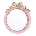 thumbnail image 1 of 1Pc Round Make Up Bowknot Mirror Women Small Mirror Portable Resin Makeup Mirror, 1 of 8