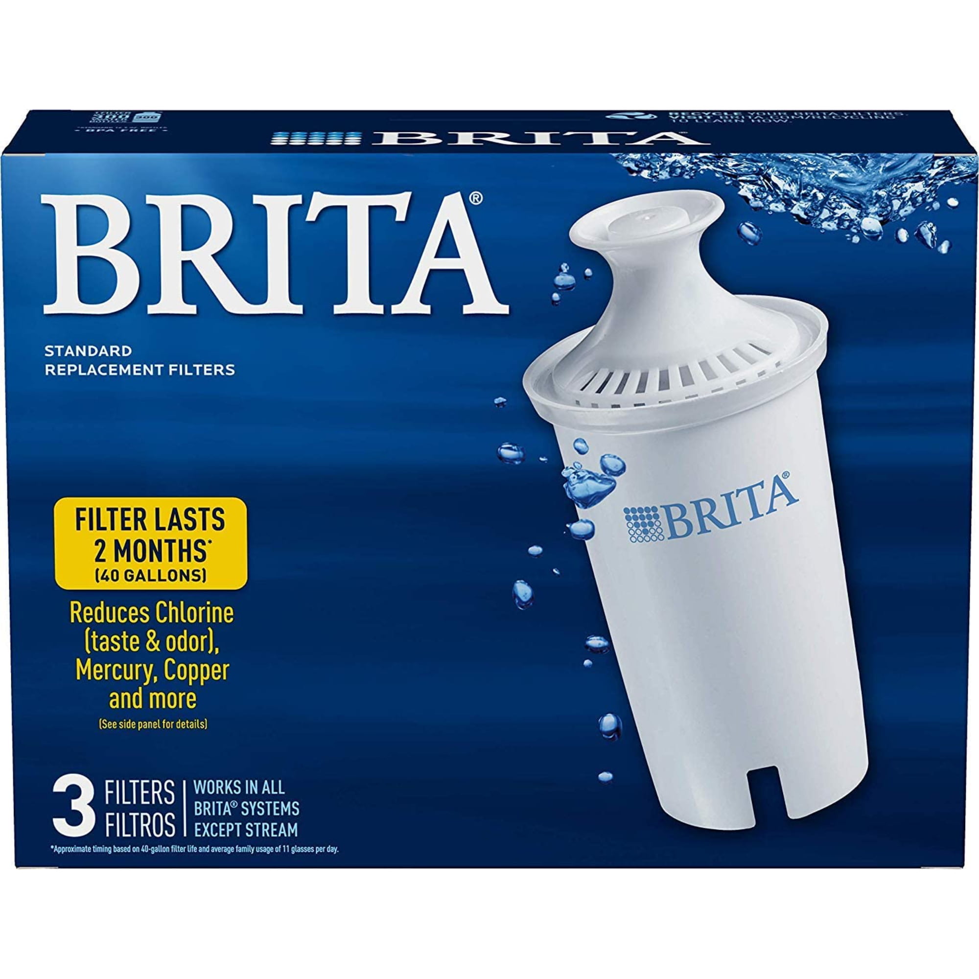 Brita 3 pack Water Filter Cartridges 