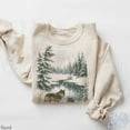 thumbnail image 4 of Vintage Wolves in Winter Forest Sweatshirt | Scenic Wildlife Graphic Pullover, 4 of 8