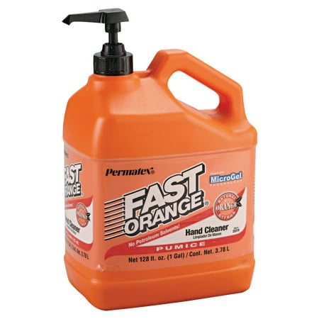 Permatex Fast Orange Pumice Lotion Hand Cleaners, Citrus, Bottle w/Pump, 1 gal