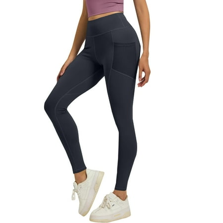 GTEYOIJN Flare Yoga Pants for Women Cotton Blend Leggings Easy Wear Pants Women s Fit Leggings with Side Pockets Peach Yoga Pants Sport Leggings Running Wear