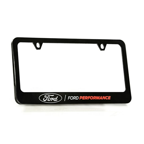 Ford Performance wordmark Black Coated Zinc Metal License Plate Frame