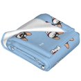 thumbnail image 2 of Salouo French Bulldog2 Print Bed Blankets,Flannel Blanket Comfortable Air Conditioning Blanket Lightweight Blanket for Sofa Bed Travel & Couch -40"x30", 2 of 8