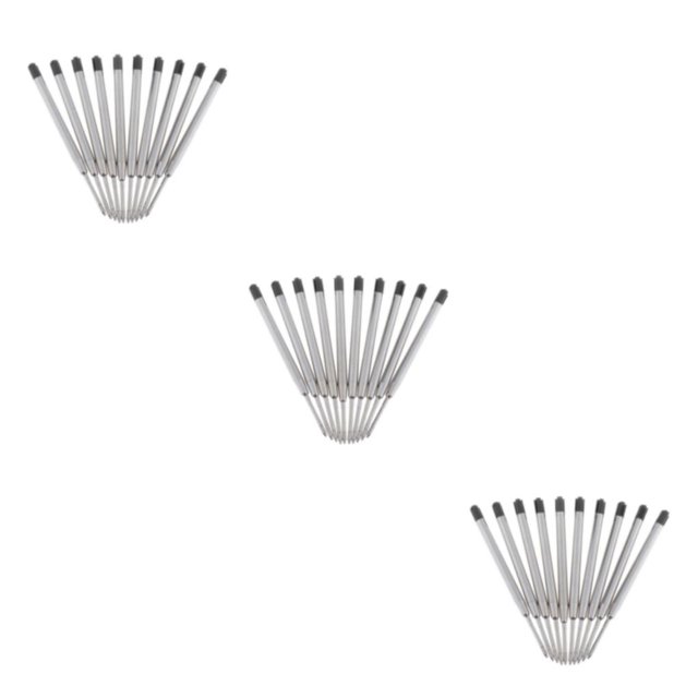 Tholdsy 10pcs Metal Ballpoint Pen Refills Ink Ink Ball Point Pen Black Replacement Type1