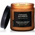 thumbnail image 1 of M&SENSE Fireside Bourbon Jar Candle, 11.6oz Clean Soy Wax Candle, Up to 70 Hours Burn Time Smoky Candle, 2 Wick Cotton Scented Candle for Home Decor, Aromatherapy Candle for Bathroom, 1 of 8