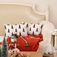 thumbnail image 5 of Christmas Pillow Covers 18x18 Inch Set of 2, Xmas Trees White Farmhouse Decorative Throw Pillowcases for Home Sofa Couch Cushion Decoration (Green Trees) GW03-18, 5 of 6
