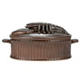 thumbnail image 5 of Creative Co-Op Matte Stoneware Baker with Lobster Design, Brown, 5 of 5