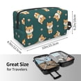 thumbnail image 4 of Goofa Cute Shiba Printed Toiletry Bag with Handle,Large Capacity Travel Makeup Cosmetic Bag for Women, Carry on Airport Airline Compliant Bag, 4 of 9