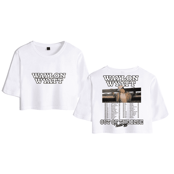 Waylon Wyatt Merch T-Shirt Out Of The Blue Tour Crop Top Logo Fashion T-Shirt Short Sleeve