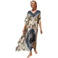 thumbnail image 1 of LinYooLi Swimsuit Coverup Women Beach Robe Print Long Blouse Plus Size Bikini Gown Holiday Dress, 1 of 2