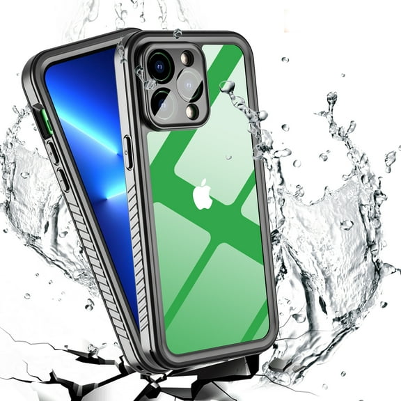 Dteck Waterproof Case for iPhone 14 Pro Max Built-in Screen Protector, Full Body Protection Camera Lens Protector Shockproof Case, Black