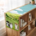 thumbnail image 6 of Table Runners 72 Inches Long Dress Scarves, Japanese Aquatian Dogs Farmhouse Kitchen/Dining Table Runner, Coffee Tablerunners, Cute Cats Spring Green Trees Hills 14x72 Inch, 6 of 9