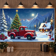 thumbnail image 2 of Snowman Design Christmas Banner Holiday Decorations Reindeer Scene Santa Claus Sleigh Winter Wonderland for Outdoor Party Kids Celebration, 2 of 9