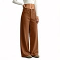 thumbnail image 6 of WULMLEO Women's Sweatpants Corduroy Fall Winter Elastic Waist Wide Leg Pant Trendy Comfortable Paloma Pants Trendy Lightweight Bottoms with Pockets Ginger L, 6 of 9