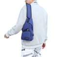 thumbnail image 6 of Seyurigaoka Men Sling Chest Bag Oxford Cloth Shoulder Bag Outdoor Travel Crossbody Pack with USB Charging Port, 6 of 6