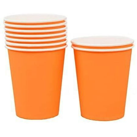 

Paper Cups Eco-Friendly Paper Cups Disposable Paper Cups Cups Party Cups Drinking Cups Tableware Paper Cups Orange