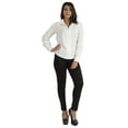 thumbnail image 2 of Phagun Long Sleeve Formal Shirts For Womens Solid Button Down Collar Neck Shirt, 2 of 7