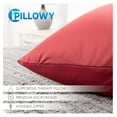 thumbnail image 4 of 26" x 26" Throw Pillow - Maroon: 1 PCS Luxurious Premium Microbead Pillow with 85/15 Nylon/Spandex Fabric. Fluffy, Outstanding Beauty & Support. Silky, Soft & Comfortable, 4 of 7