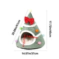 thumbnail image 3 of Christmas Tree Cat Bed with Bow - Winter Warm House for Cats, Soft Enclosed Sleeping House with Removable Cushion Non-Slip Base, 3 of 7