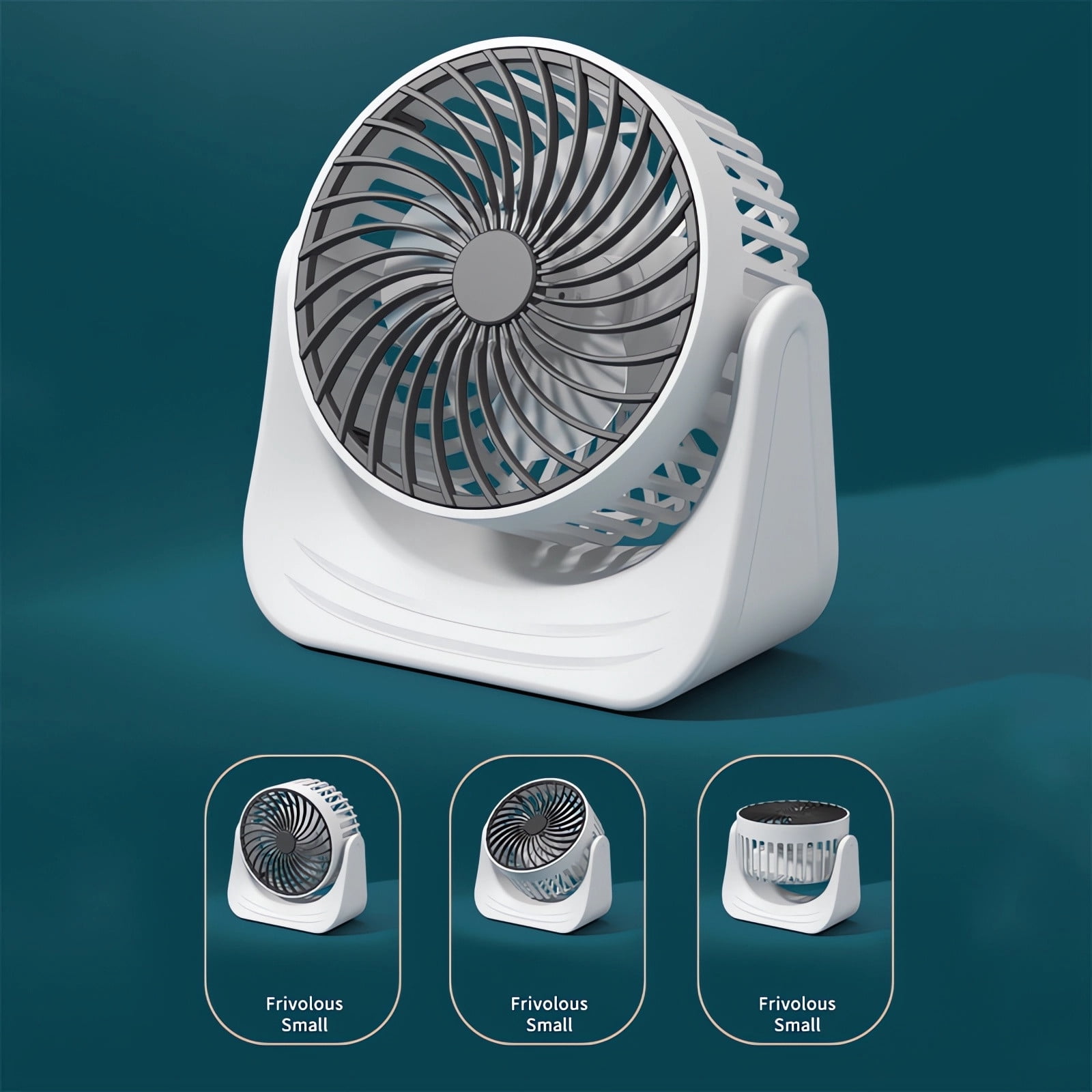Specollect 4Pcs USB Desk Fan,Home Circulation Fan,Small But Powerful,Personal Portable Quiet 3 Speeds,Adjustable Mini Table Desktop fan for Cooling Home Office Car Summer Travel Gifts 14.2x13.8x7.5cm
