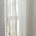 thumbnail image 4 of Nvzi Cortinas elegantes transparentes - 1 pieza de cortinas beige translúcidas para sala de estar, 150 cm x 244 cm - Cortinas de encaje para ventana, cortinas transparentes que filtran la luz., 4 of 5