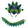 thumbnail image 2 of Diadema de dinosaurio con cola, decoración creativa, accesorio fotográfico divertido para eventos, juegos de rol verde, 2 of 7