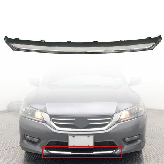 labwork Front Bumper Cover Lower Trim Molding Chrome Replacement for 2013 2014 2015 Accord