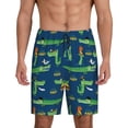 thumbnail image 3 of Lsque Little Pirate Crocodile Mens Sleep Pajama Shorts,Short Pajama Pants, Cotton Ultra-Soft Knit-Medium, 3 of 9