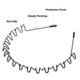 thumbnail image 3 of Metal Hair Bands, Wavy Hair Hoop Unisex Black Wavy Headband Slicked Back Headband Non Slip Sports Hairband 6PCS, 3 of 5