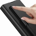 thumbnail image 6 of Dteck For Samsung Galalxy Fold 7 Case with S Pen Slot & Card Slot, Magnetic Full Body Screen Protector Kickstand Closure PU Leather Anti-Drop Grip Wallet Full Body Protective Cover, Silver, 6 of 7