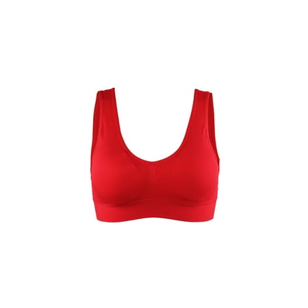 

Allegra K Women s Removable Pads Seamless Wirefree Sleep Vest Tops Bra