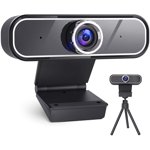 1080p Desktop Webcam with Microphone, Webcam, Computer Camera, USB Streaming Webcam for PC, Laptop, Desktop
