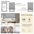 thumbnail image 6 of Cordless Cellular Shades - Blackout, Thermal Insulated & Noise Reducing for Windows and French Doors,Blackout Light Gray,38.5"W X 48"H, 6 of 11