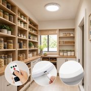 Rechargeable LED Ceiling Light with Motion Sensor, 3 Light Modes, 10‑Level Brightness Adjustment, Remote Control, Dimmable & Timer Function, for Living Room, Bathroom, Pantry