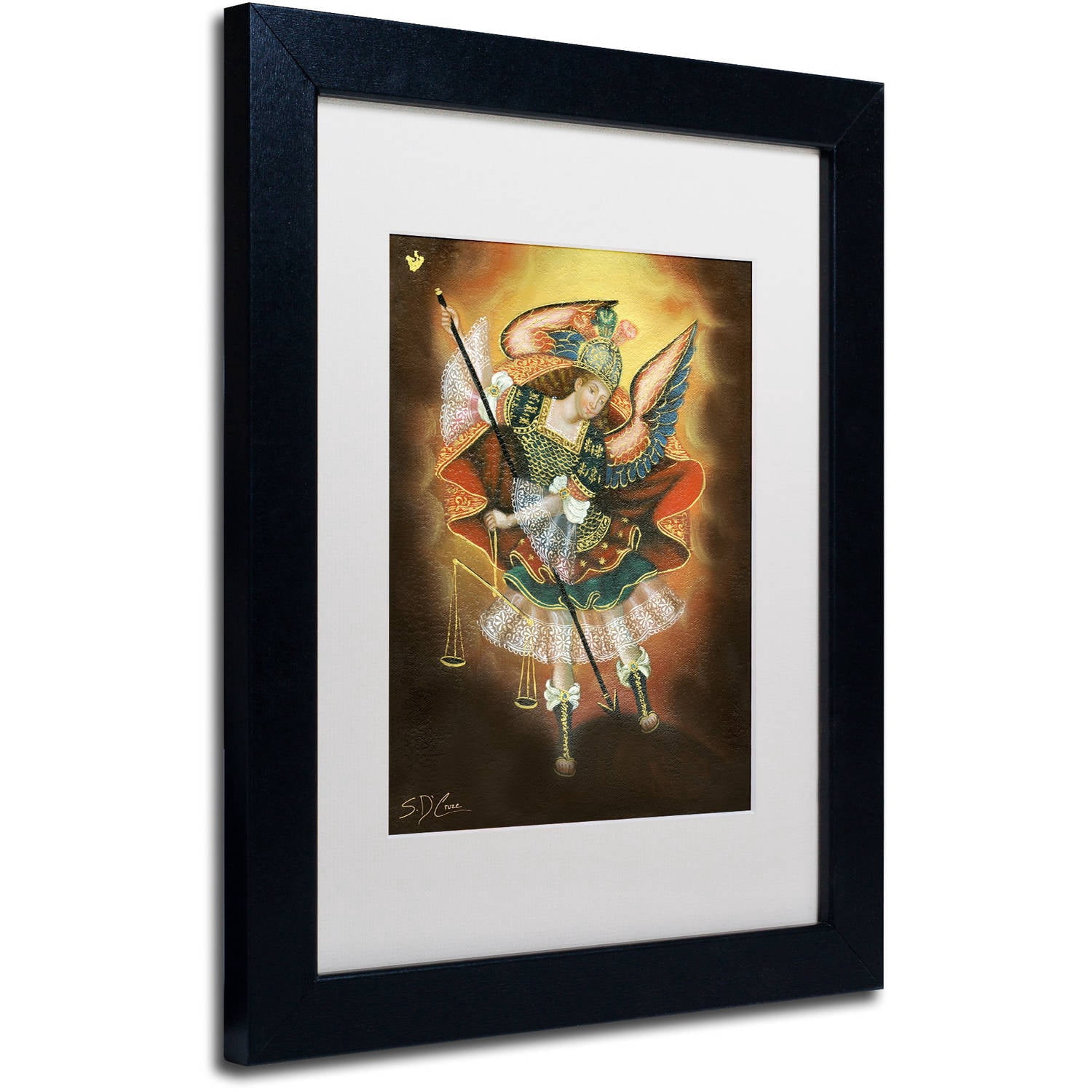 Trademark Fine Art "Angel Gabriel" Canvas Art by Masters Fine Art, White Matte, Black Frame