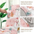 thumbnail image 5 of Yayeee 4 Pack Dining Chair Covers Stretch Parson Chairs Slipcovers Seat Protector, Pink Christmas Snowman, 5 of 6