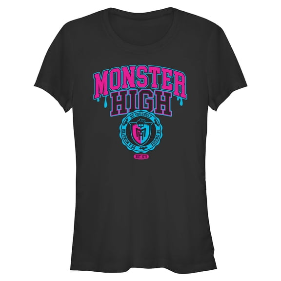 Juniors Monster High Be Yourself School Logo T Shirt