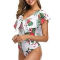 thumbnail image 5 of Azrian Women Bikini Print Splicing Swimwear One-piece Swimsuit Beachwear, 5 of 6