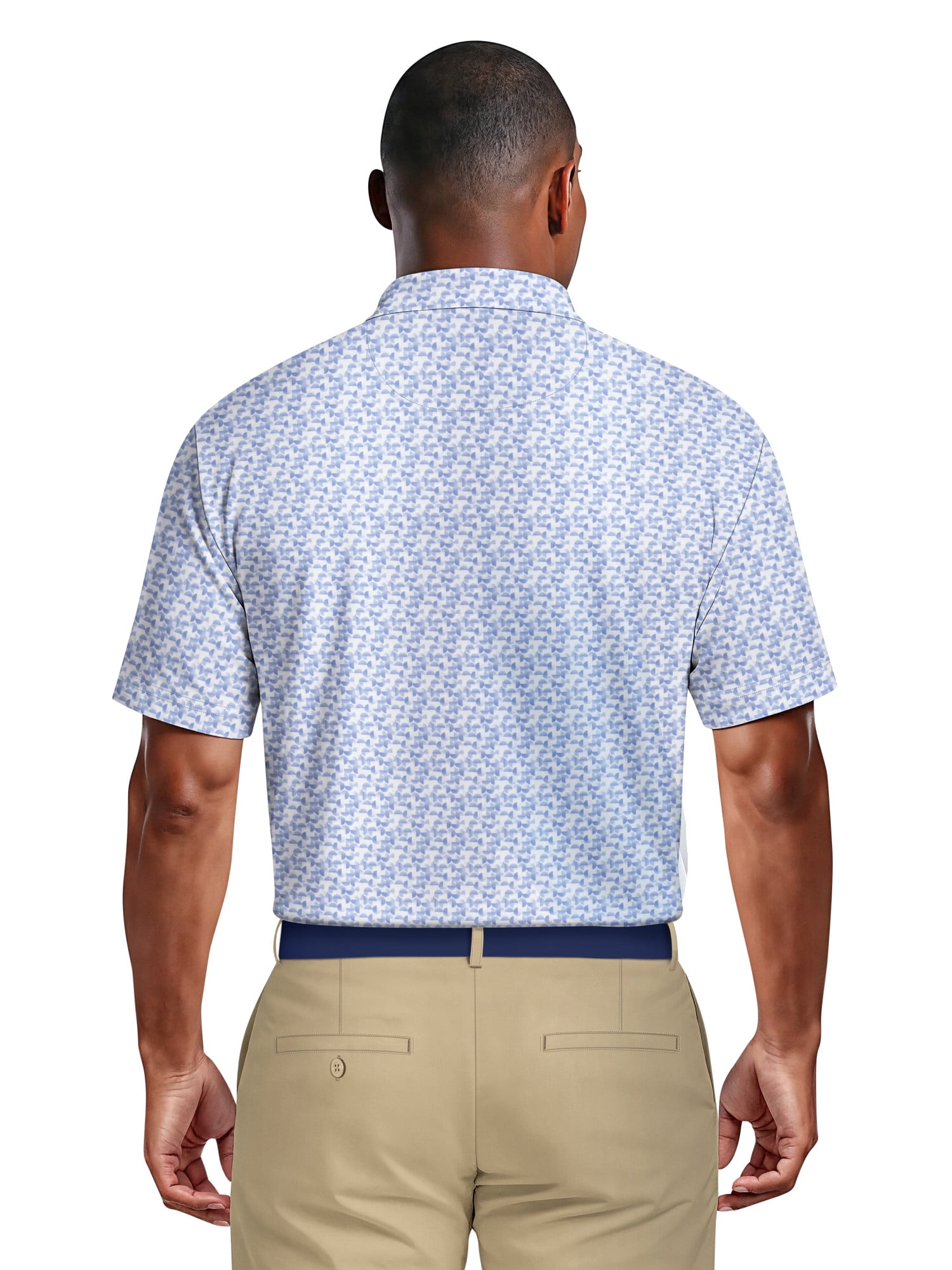 Ben Hogan Men's & Big Men's Performance Geo Polo Short Sleeve Polo Shirt, up to 5XL