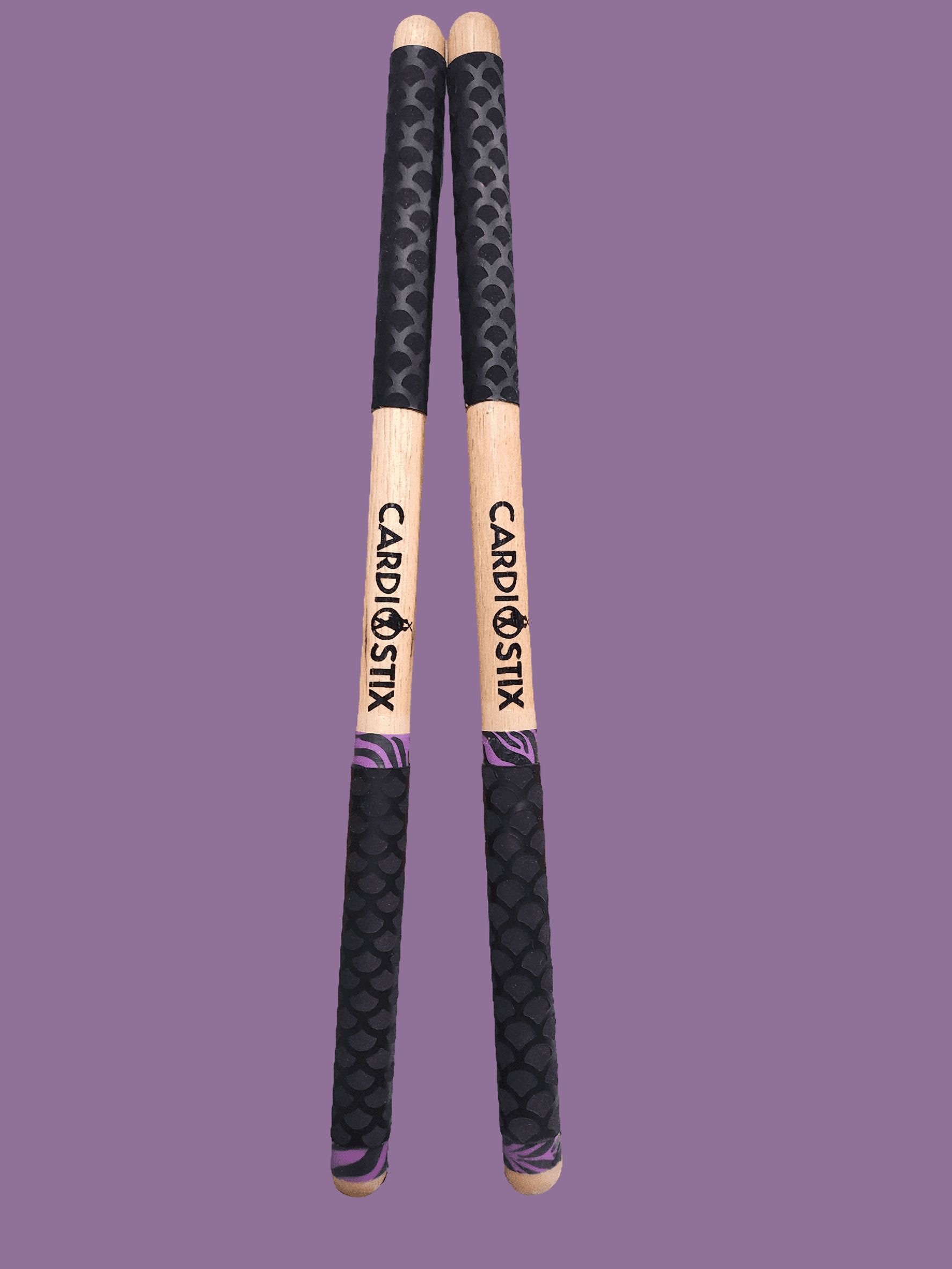 CardioStix Purple Zebra Set - 8.5oz Bundle Highest-Weighted Double Grip (1 PAIR)