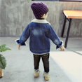 thumbnail image 5 of LIJCC Little Boys Girls Sherpa Fleece Lined Denim Jacket Cute Sherpa Collar Snap Button Down Warm Fall Winter Trucker Jacket Cowboy Jean Jacket, 5 of 6