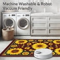 thumbnail image 5 of ODIKA 5'x7' Machine Washable Non-Slip Area Rug, Sunburst Floral Medallion Burgundy Garden Waterproof Patio Deck High Traffic Rug, Yellow, 67068, 5 of 7