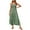 Green, variant on UPPADA Bohemian Spaghetti Strap Dress For Womens Smocked Tiered Sundresses Sleeveless Solid Maxi Dress Solid Color Dress